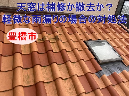豊橋市｜築25年トステム製天井窓は補修か撤去か？軽微な雨漏りと判断された場合はどうする？
