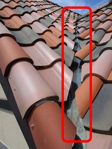 谷部　雨漏り　S瓦