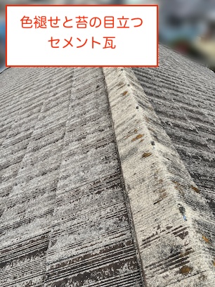 豊橋市　モニエル瓦　塗装　色褪せ　苔　剥がれ　塗膜　メンテナンス
