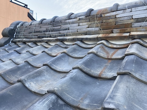 棟　漆喰　詰め直し