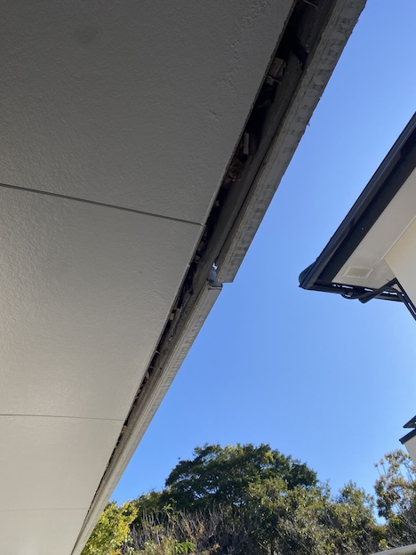 豊橋市　ベランダ　バルコニー　雨漏り　軒天　劣化　膨れ　修理