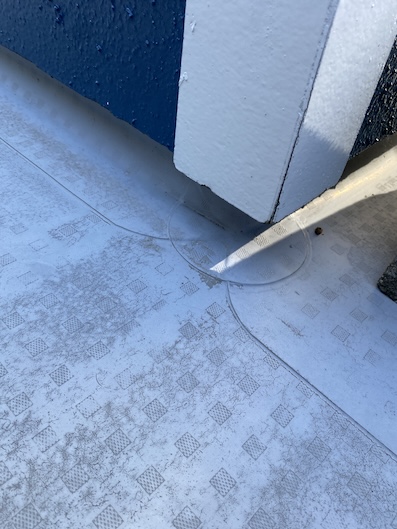 豊橋市　ベランダ　バルコニー　雨漏り　軒天　劣化　膨れ　修理