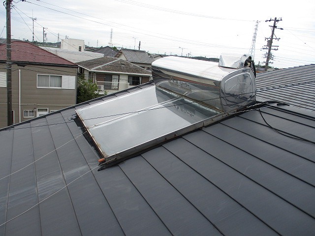 岡崎市中島町にて太陽熱温水器撤去のご相談、４年前から不使用だそうです