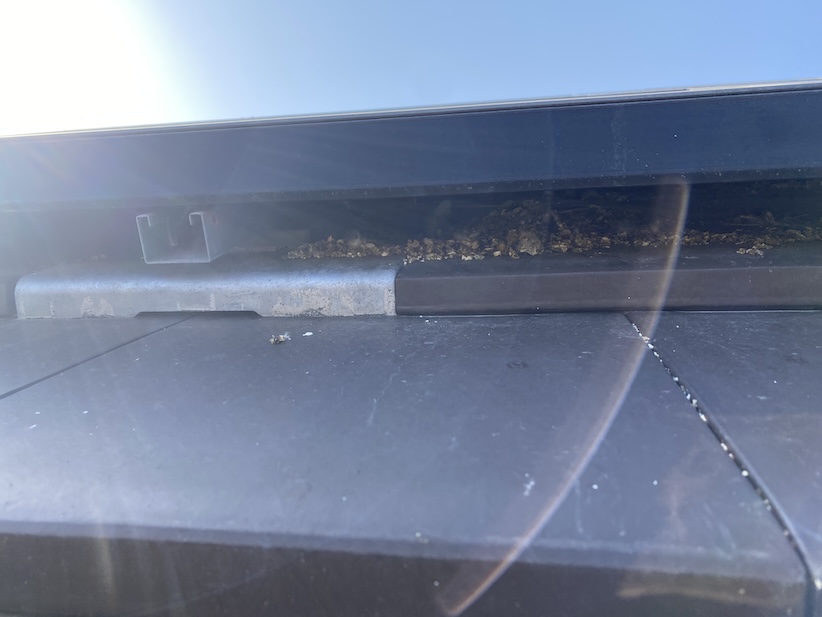 太陽光パネル　下　フン害　鳥の巣