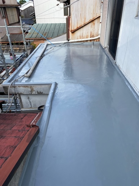 豊橋市　ベランダ　バルコニー　防水　ウレタンX-1 　雨漏り　やりかえ