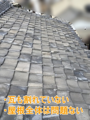 屋根　棟　積み直し