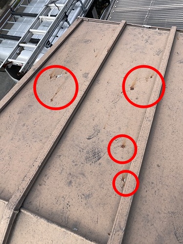 瓦棒葺き　サビ