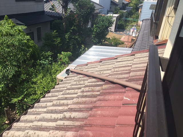 豊橋市神野新田周辺現地調査にて屋根の状態確認