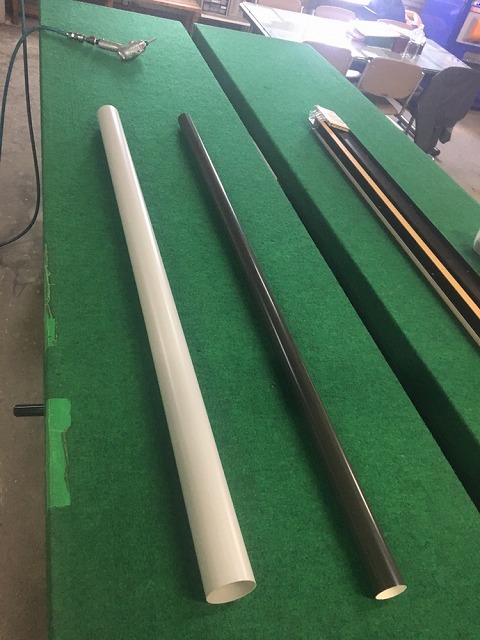 テラス囲い用と住宅用雨樋比較写真