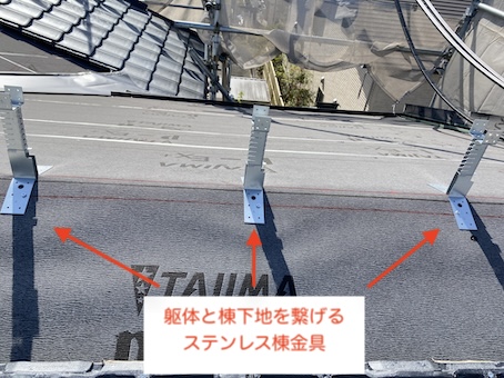 棟金具　下地　ステンレス　強力棟