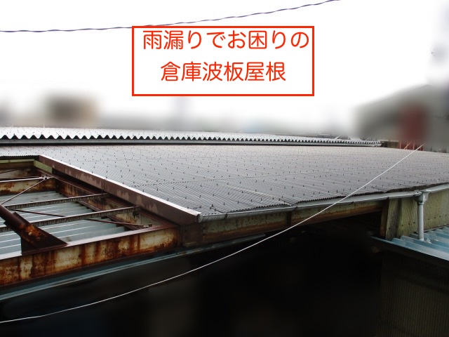 豊川市　法人　倉庫　波板　屋根　雨漏り　劣化