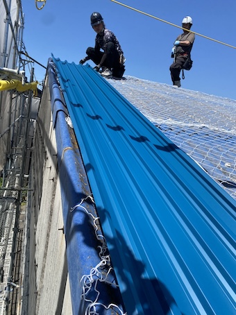 大波スレート　屋根カバー　ガルバリウム　やまなみ