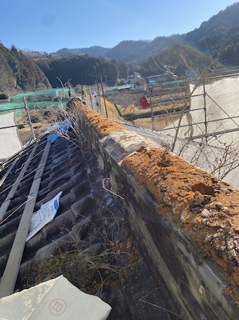 岡崎市　棟瓦　積み直し　瓦屋根