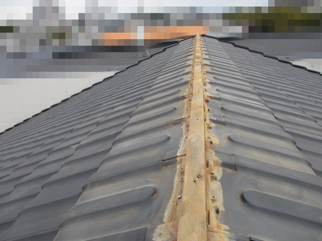 浜松市　棟瓦　平板　洋瓦　撤去　漆喰　詰め直し　土　