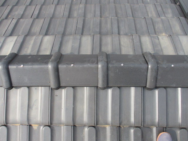 棟垂木　固定　パッキン付き　ステンレスビス　棟瓦　復旧　漆喰　詰め直し　　