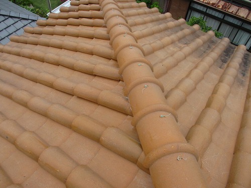 豊橋市　漆喰　雨漏り　S型瓦屋根　軒天