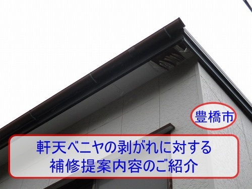 軒天　ベニヤ　剥がれ　ガルバニウム　豊橋市