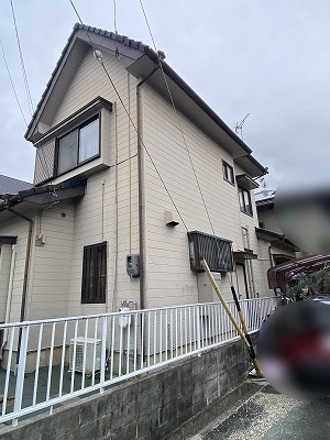 蒲郡市　ケラバ　下地　経年劣化　セメント瓦