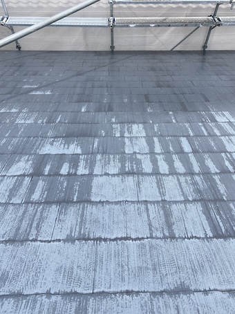 豊橋市　カラーベスト　屋根　高圧洗浄　カバー工事前