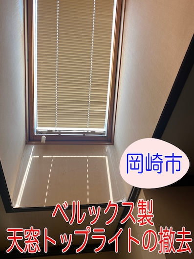 岡崎市で天窓雨漏り調査!ベルックストップライト撤去で安心の修理