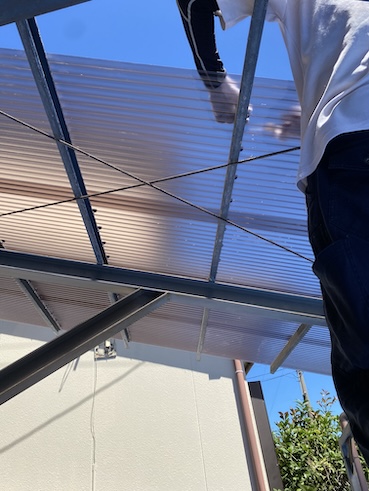 カーポート　ポリカ　波板　修理　張り替え　蒲郡市