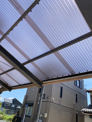 カーポート　波板　修理　張り替え　蒲郡市