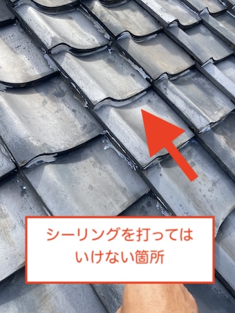豊橋市 瓦屋根 雨漏り  ラバーロック 劣化 瓦ずれ