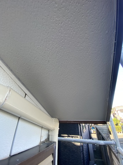 豊橋市　軒天　補修　化粧スラグせっこう板　修理