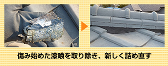 漆喰詰め直し