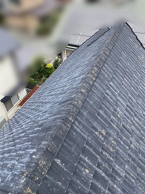 蒲郡市　ケラバ　下地　経年劣化　セメント瓦